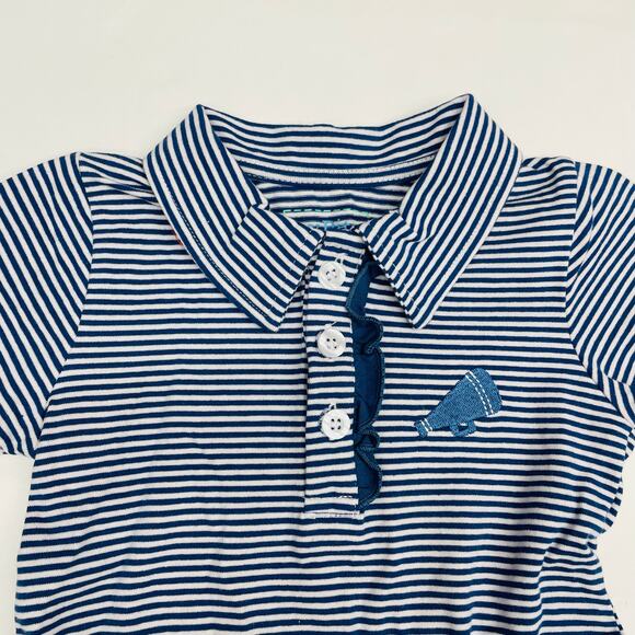 NWT Itsy Bitsy Size 8 Football Dress in Blue Stripes - Picture 3 of 3